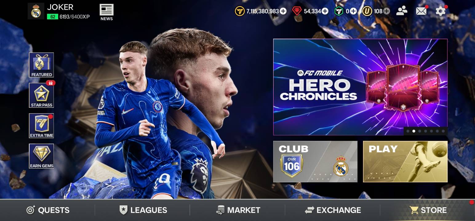 I'd for sell ‼️ 106 ovr Untradeable team 7.1 billion coin 🪙 54k