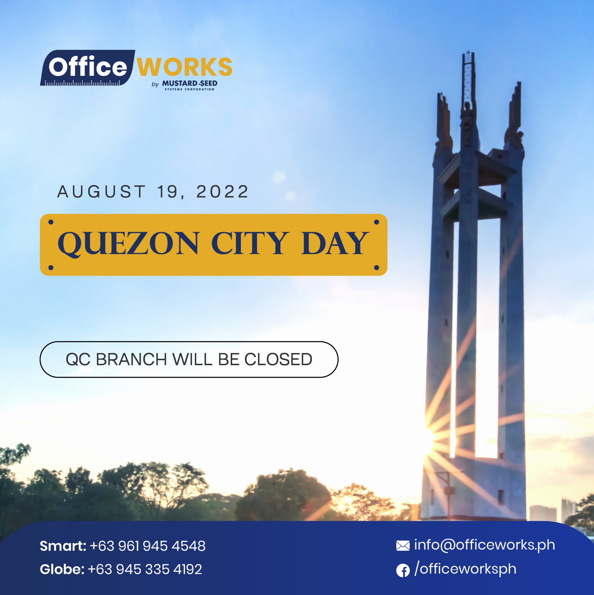 OfficeWorks PH - Quezon City Day is a special nonworking... | Facebook