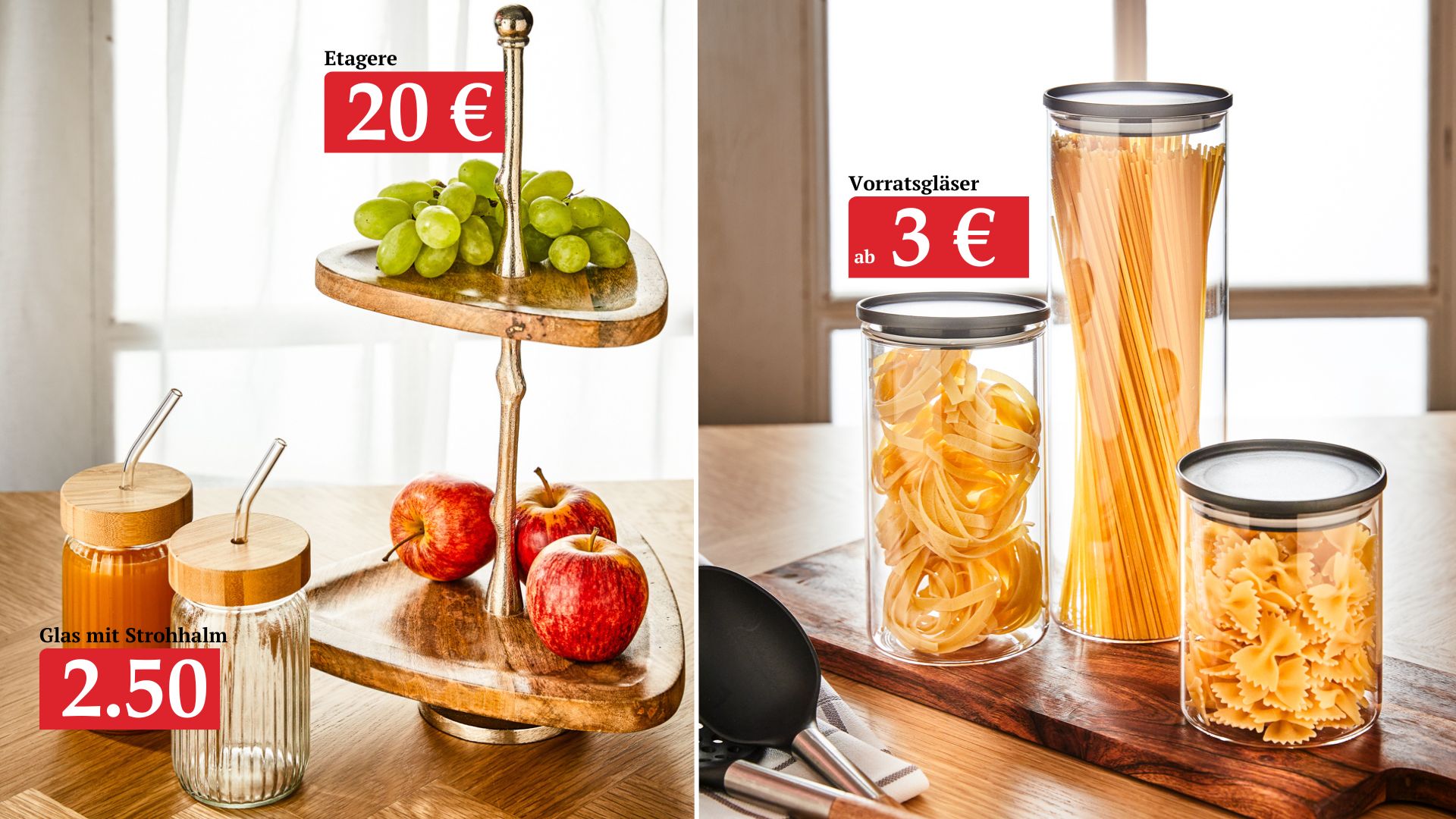 Ob kunstvoll arrangiertes Obst oder selbstgezauberte Köstlichkeiten: Diese wunderbare Etagere in rustikaler Holzoptik ist einfach perfekt für jede Gelegenheit. Mit unseren tollen Gläsern zauberst du z