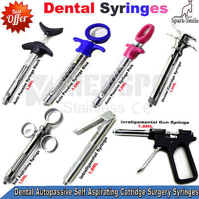 Auto Passive Surgical Dental Anesthesia Syringe 1.8ml Self Aspirating AMR+EUR Thread Lab