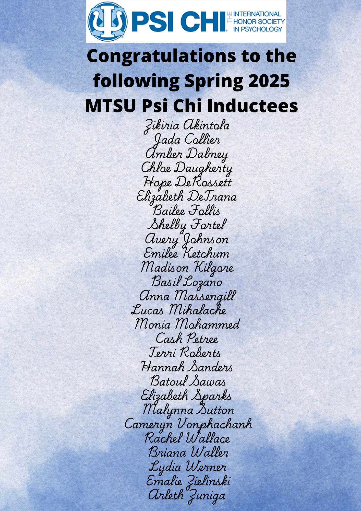 Congratulations to our newest... - MTSU Psychology Department | Facebook