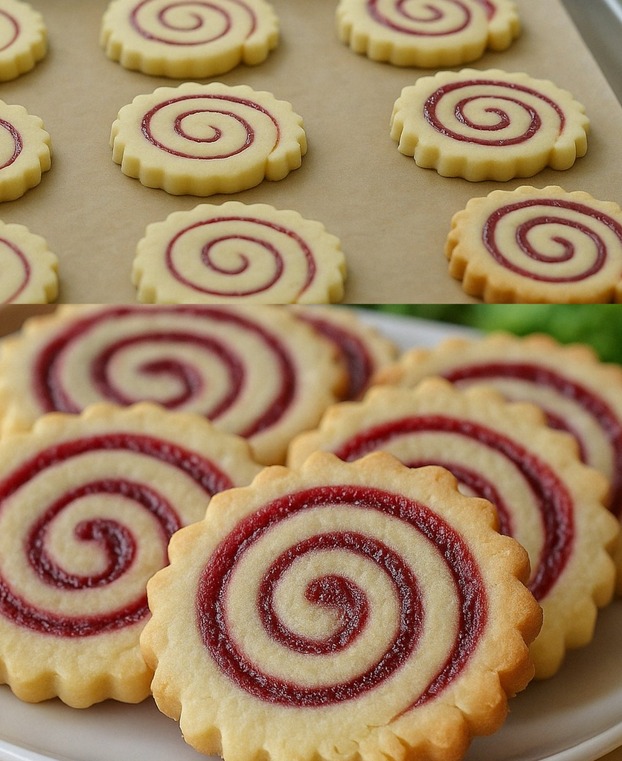 Mama's - Raspberry Swirl Shortbread Cookies 🍪 ️ Ingredients: 1 cup ...