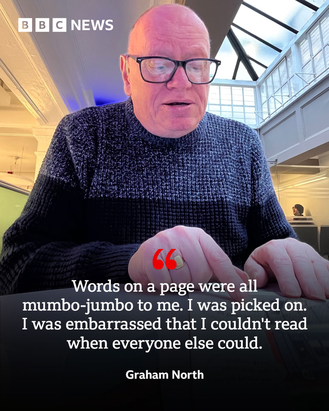 BBC - Graham is fulfilling a lifelong ambition by learning to read at ...