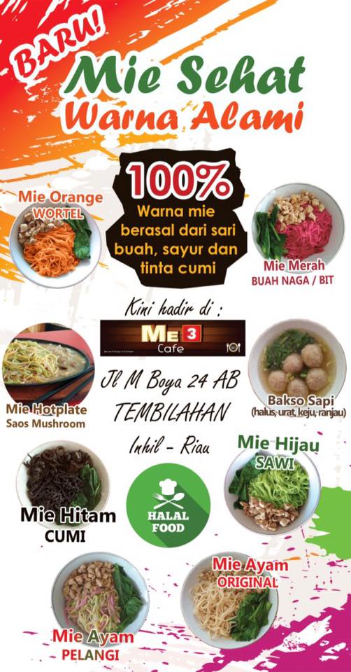 ME3 Cafe - Menu Baru ME3 Cafe Mie Pelangi & Mie Hitam Cumi... | Facebook
