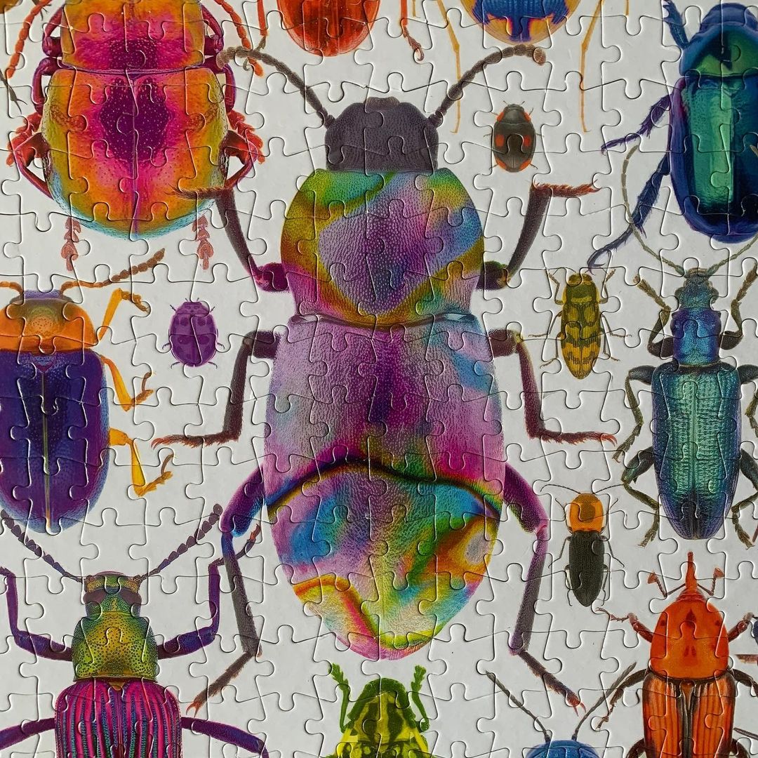 Buffalo Games Bountiful Beetles 1000-Piece Jigsaw Puzzle - Colorful Bug Puzzle, 26.75x19.75 Inches