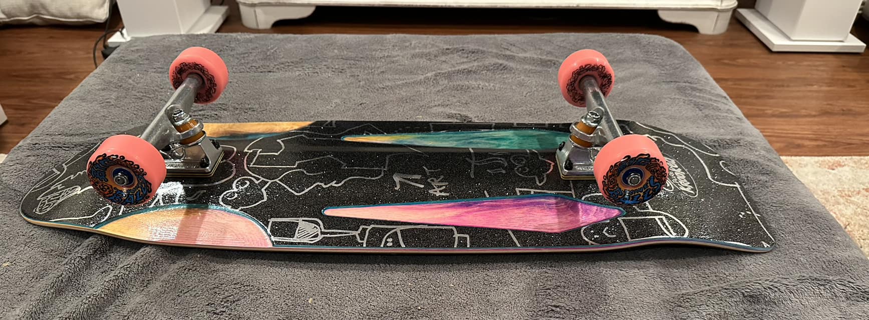 Krooked Evil Beamer skateboard with Indy 215 trucks