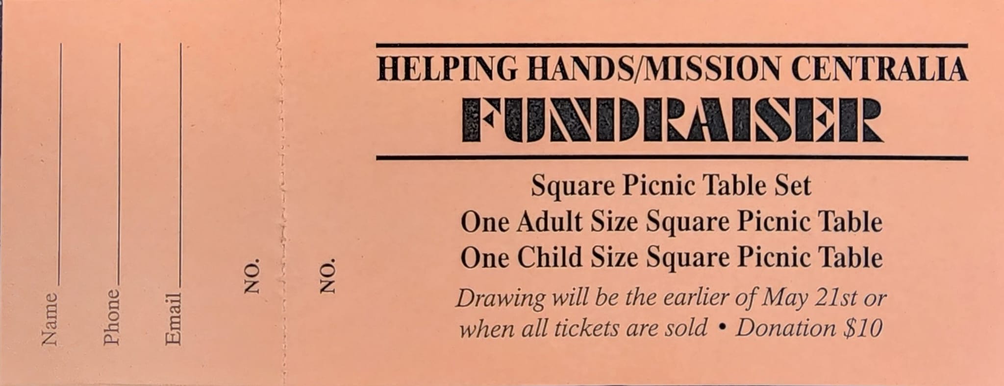 The last raffle for the Mission... - Mission Centralia | Facebook