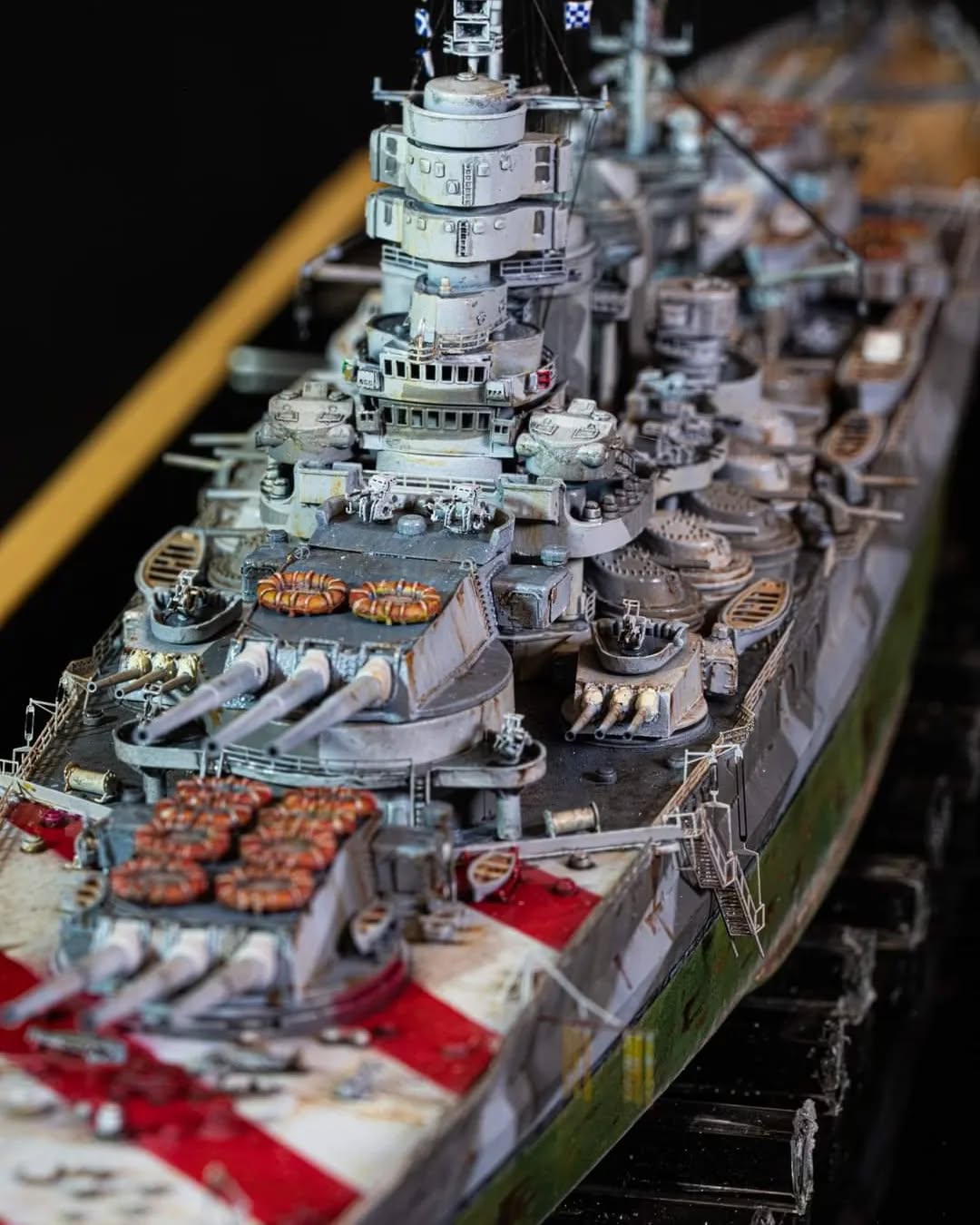 1/700 scale RM Roma Italian WWII Battleship by modeler 器材控模型