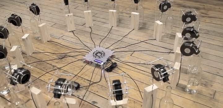 The new sculpture is designed to produce sonic overtones as the