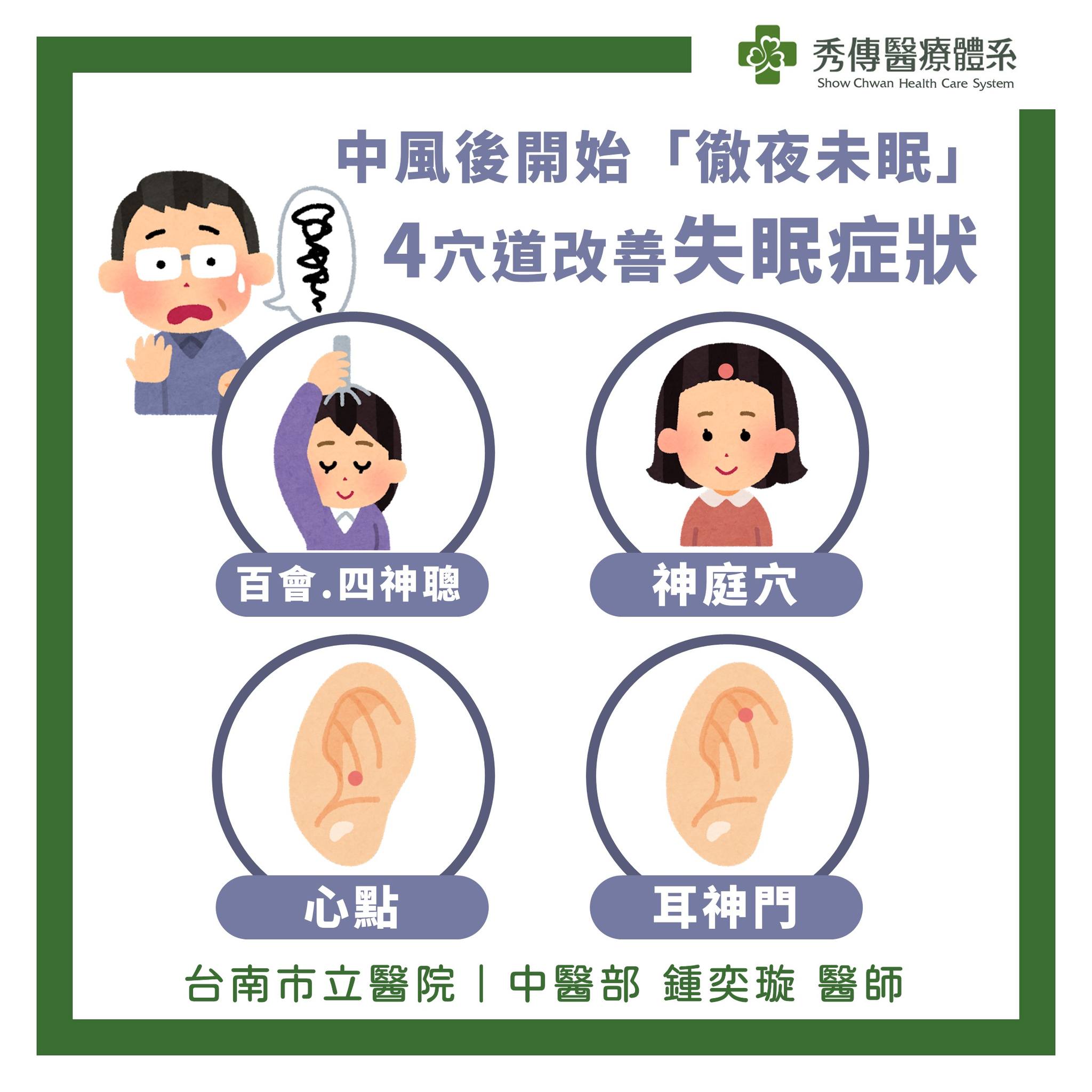 秀傳醫療體系 - 😔 #中風 後開始「徹夜未眠」😔 中風患者容易出現 #睡眠障礙 #台南市立醫院 #中醫部...