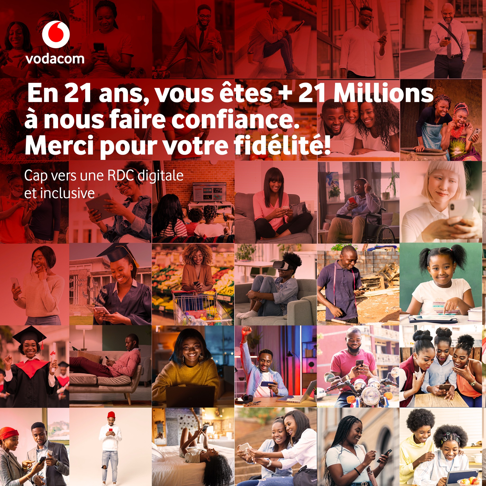Vodacom RDC - Vodacom Congo célèbre ses 21 ans au service... | Facebook
