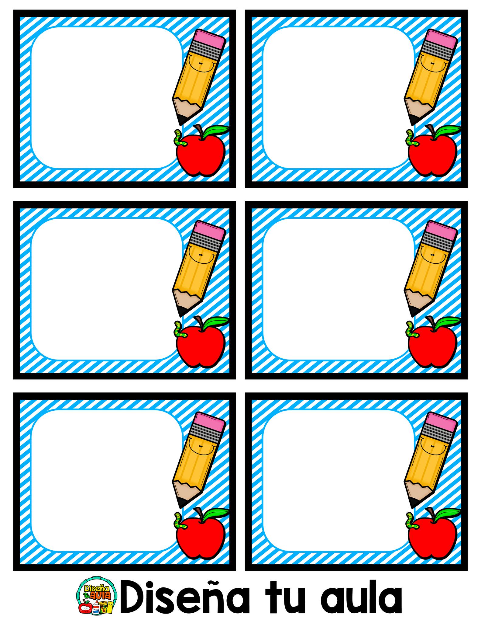 Diseña tu aula - Les comparto 2 diseños de gafetes para...