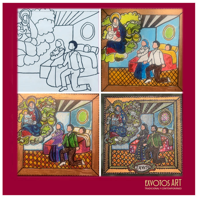 Arte de Exvotos - Hoy compartimos el proceso pictórico de... | Facebook