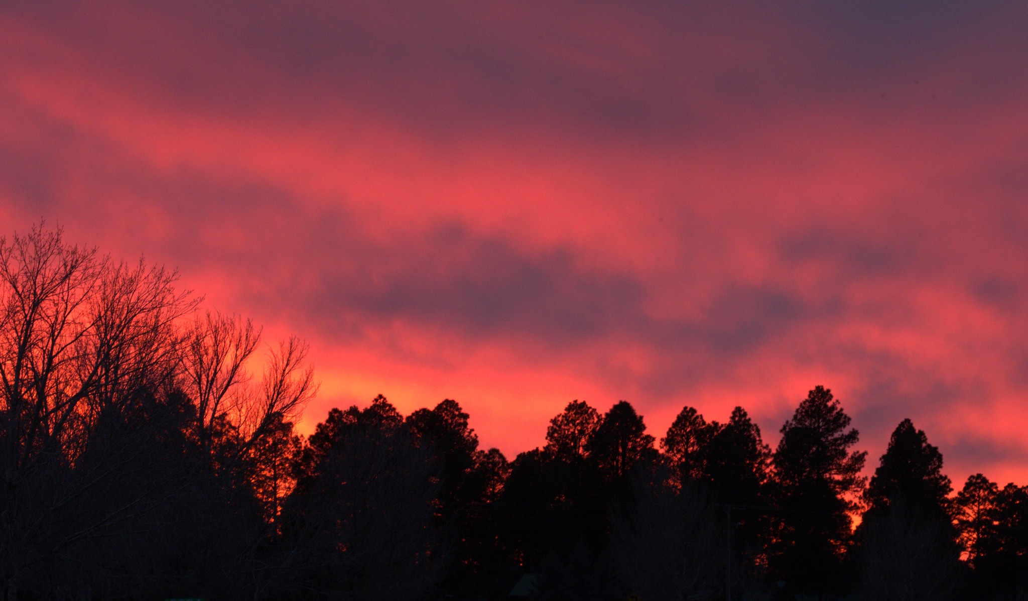 Sunset over AZ SR-260 in Sitgreaves National Forest
