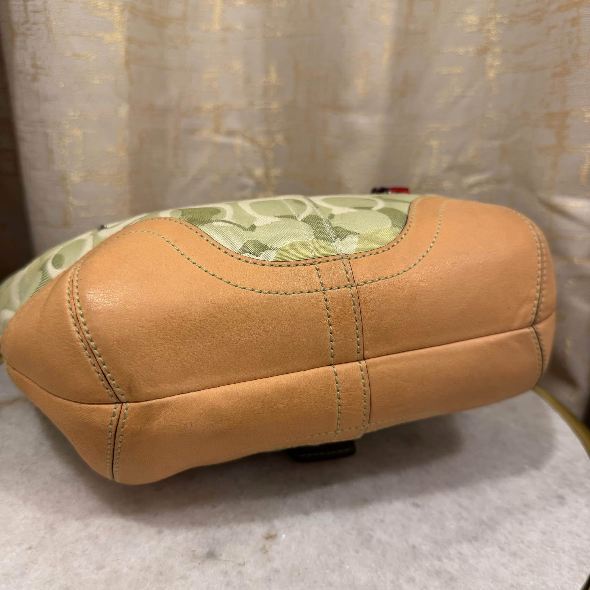 Rare vintage coach ladybug light green mini tote Y2K buckle 