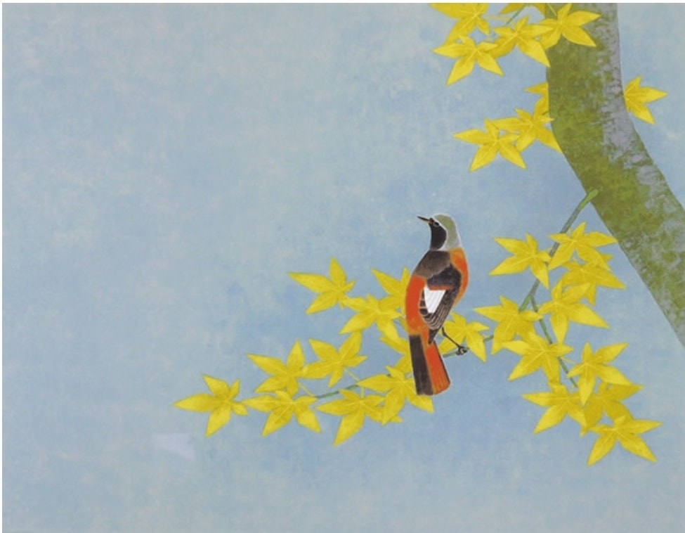 Brisk Day' (a 1996 lithograph) by Uemura Atsushi (上村淳之; 1933
