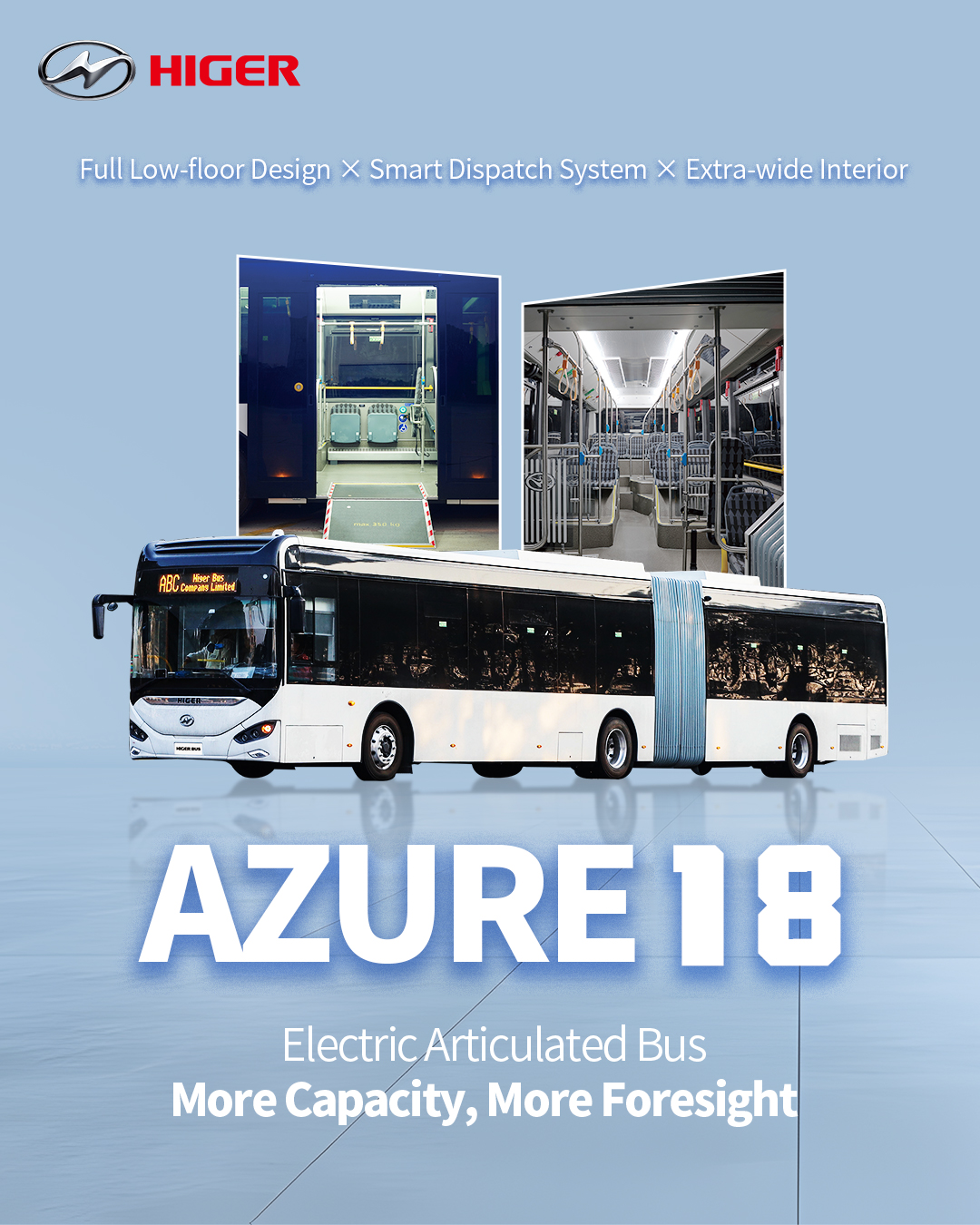 🚌 HIGER AZURE 18 With a low-floor... - Higer Bus Global | Facebook