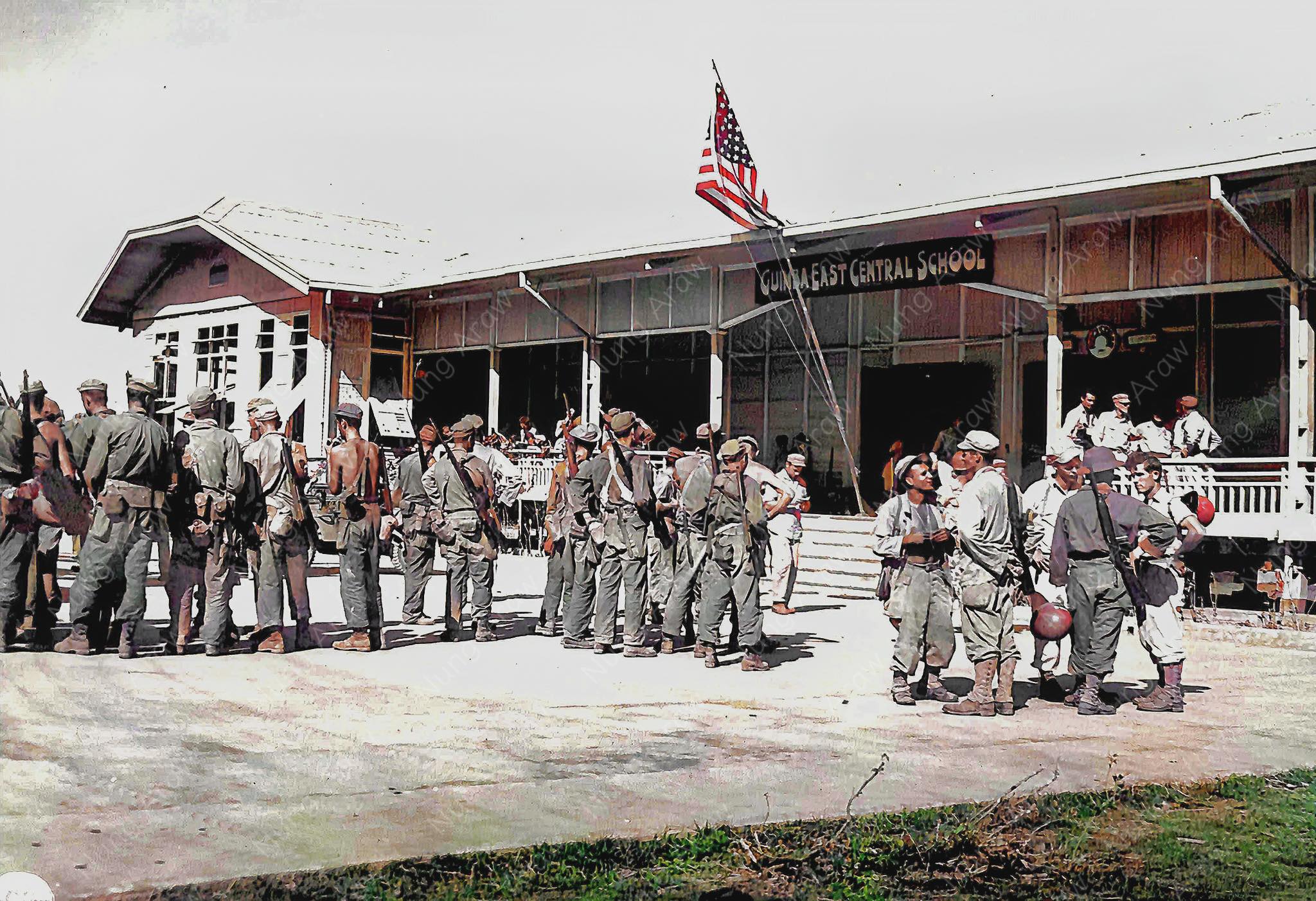 Nung - 𝐆𝐔𝐈𝐌𝐁𝐀 𝐄𝐀𝐒𝐓 𝐂𝐄𝐍𝐓𝐑𝐀𝐋 𝐒𝐂𝐇𝐎𝐎𝐋, 𝟏𝟗𝟒𝟓 On January 31, 1945, Men of the ...