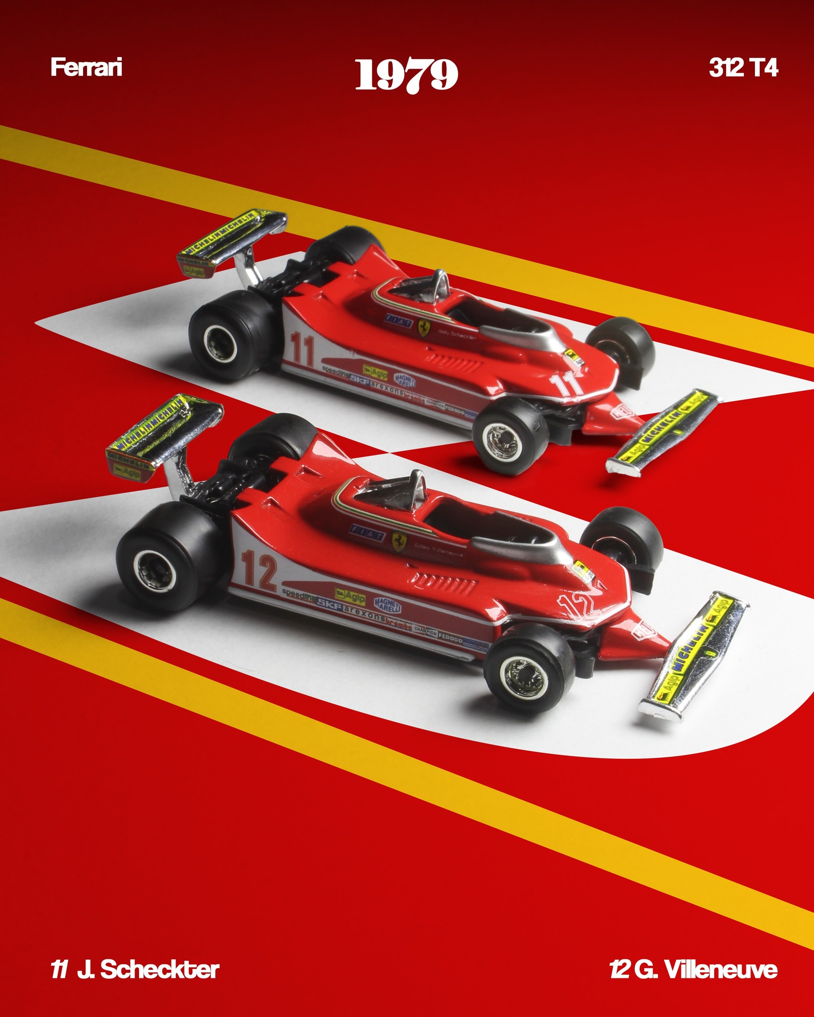 1979 Formula one Ferrari team Kyosho 1/64.