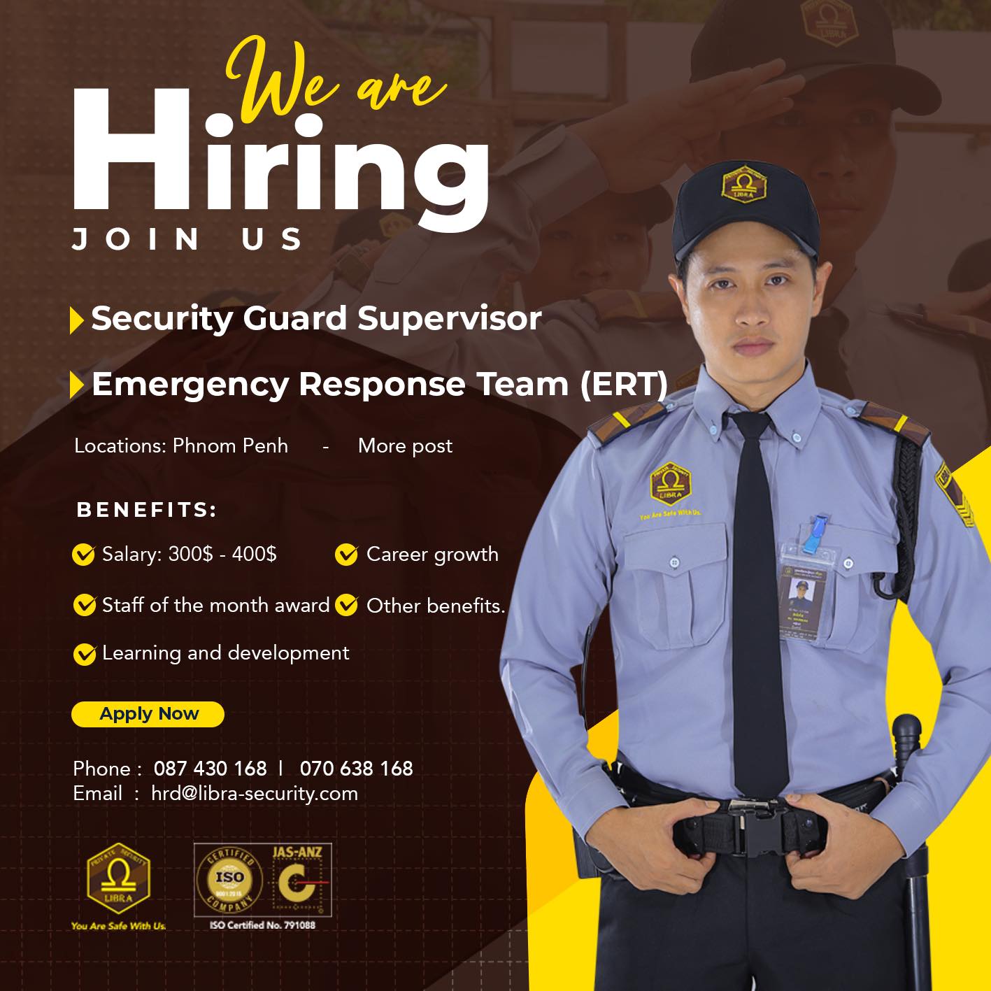 Libra Private Security - 𝐆𝐨𝐨𝐝 𝐨𝐩𝐩𝐨𝐫𝐭𝐮𝐧𝐢𝐭𝐲 🔥👮‍♀️ Currently, we are ...