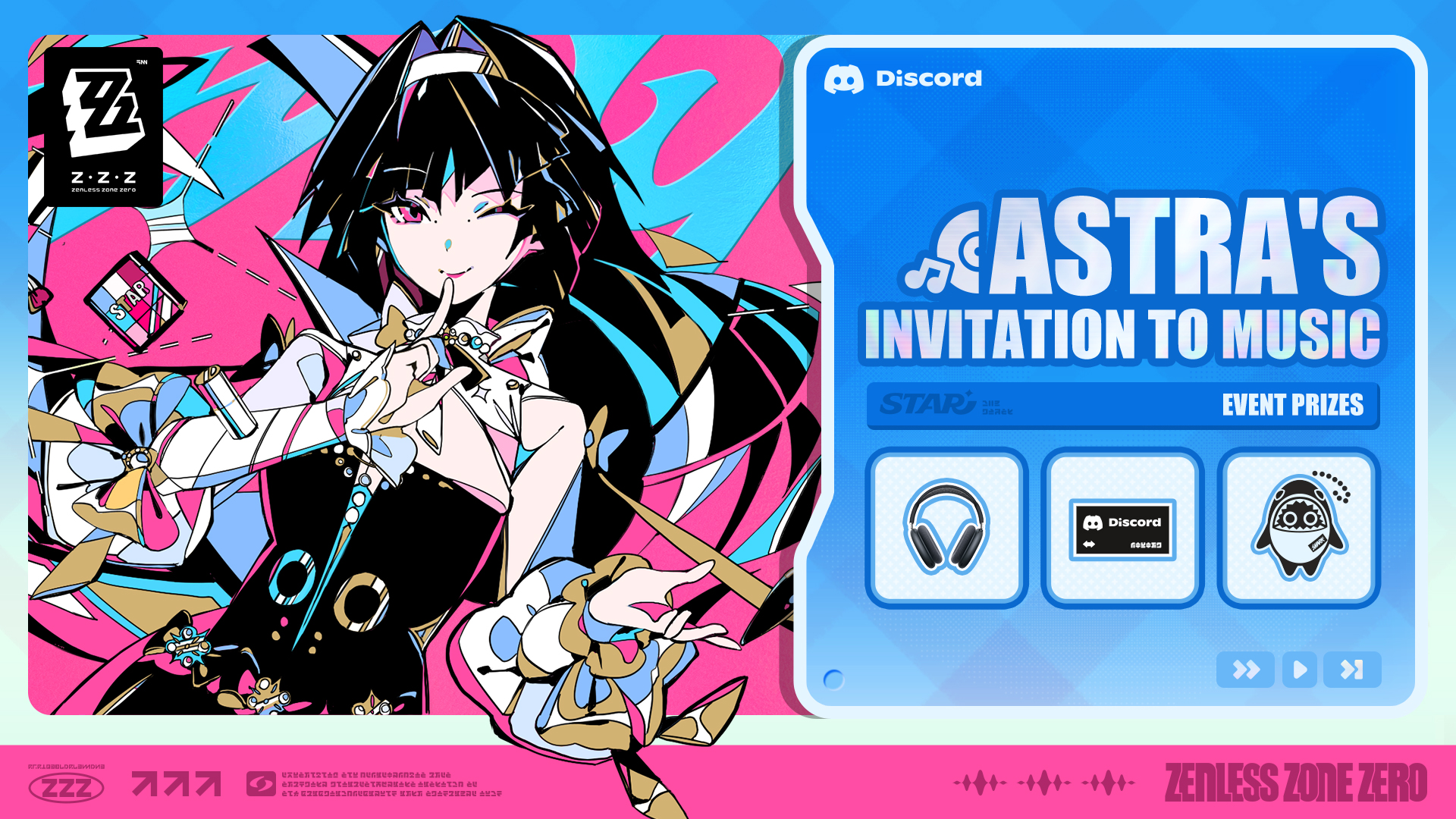 Zenless - 🎁 Discord Prize Event | Astra's Invitation to Music