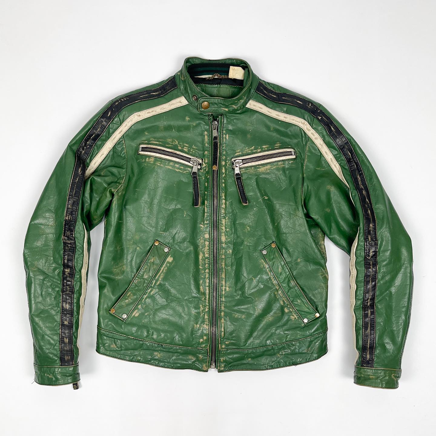 ENERGIE green leather racing jacket ?
