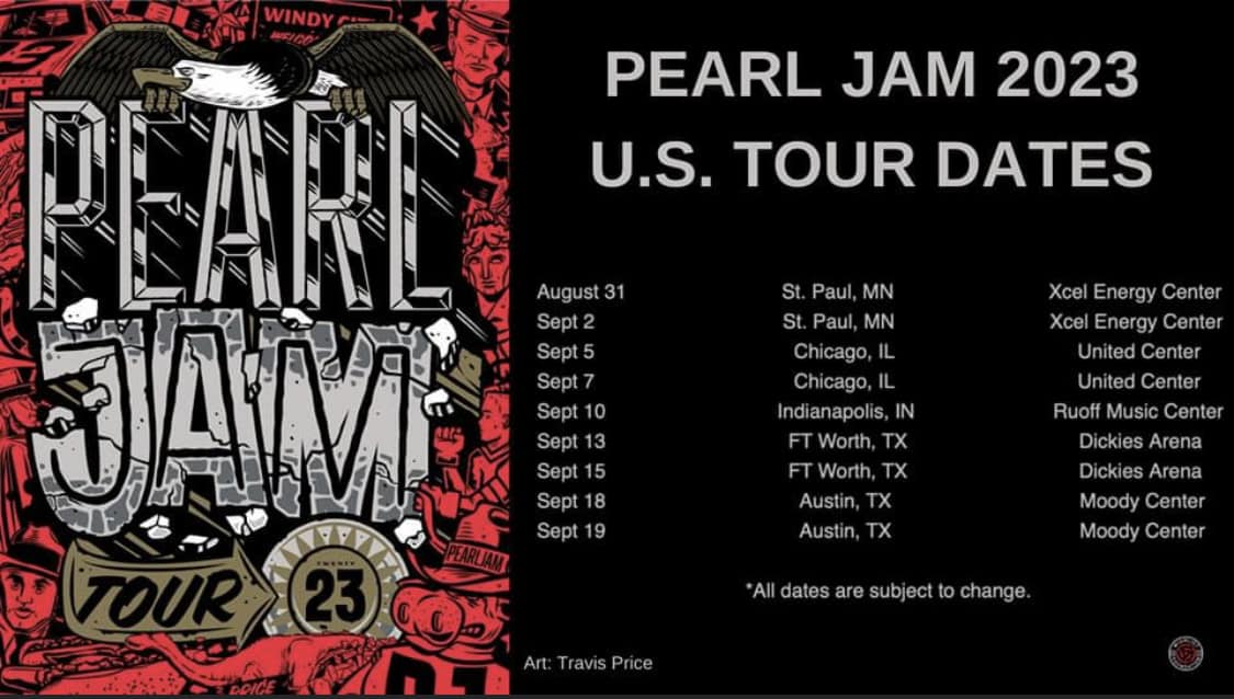Pearl Jam's 2020 North American tour dates are officially