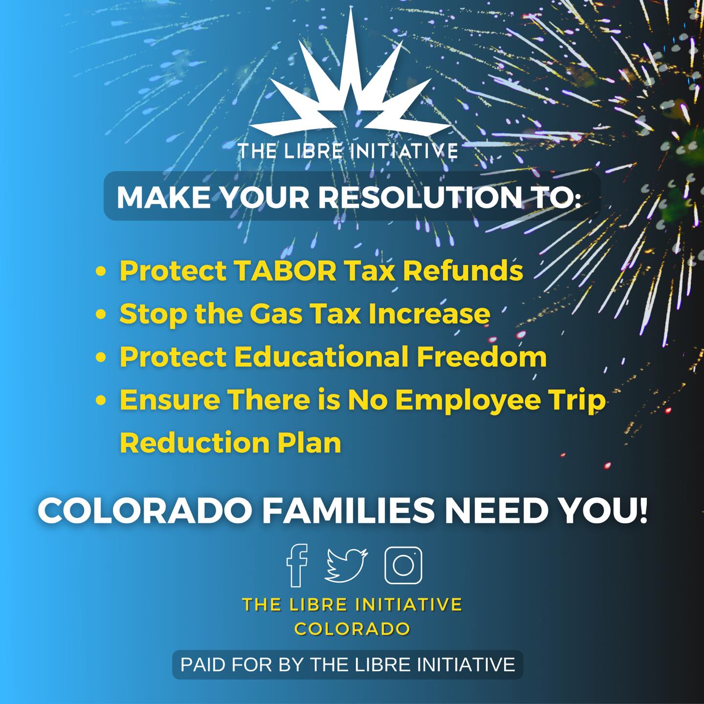 The LIBRE Initiative Colorado - Legislative session starts today! We ...