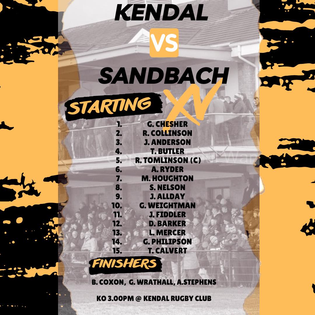 Kendal Rugby Club - 1XV selection v Sandbach RUFC 👀 BUMPER WEEKEND ...