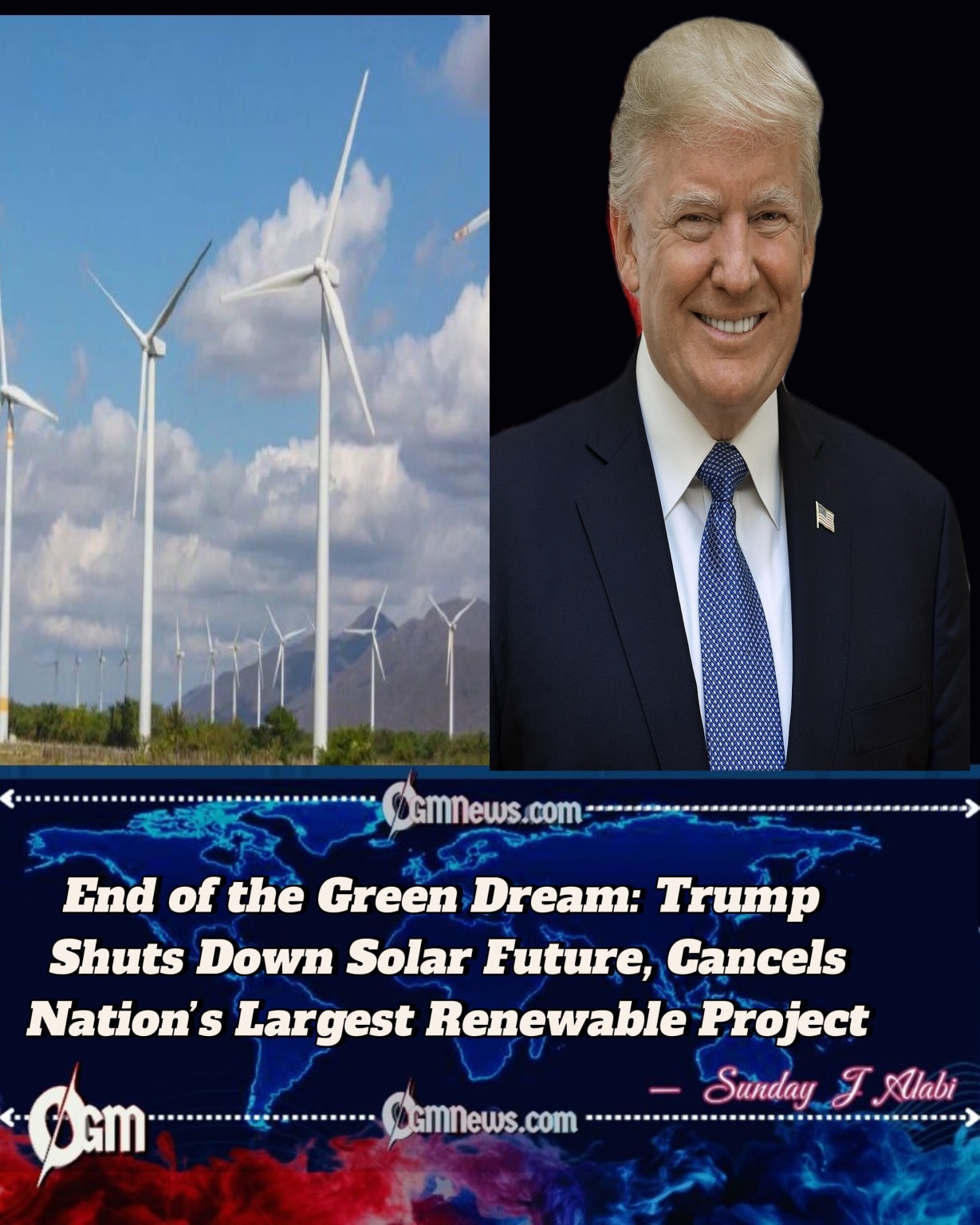 OGM - Trump just announced an indefinite stop on all new solar and wind ...