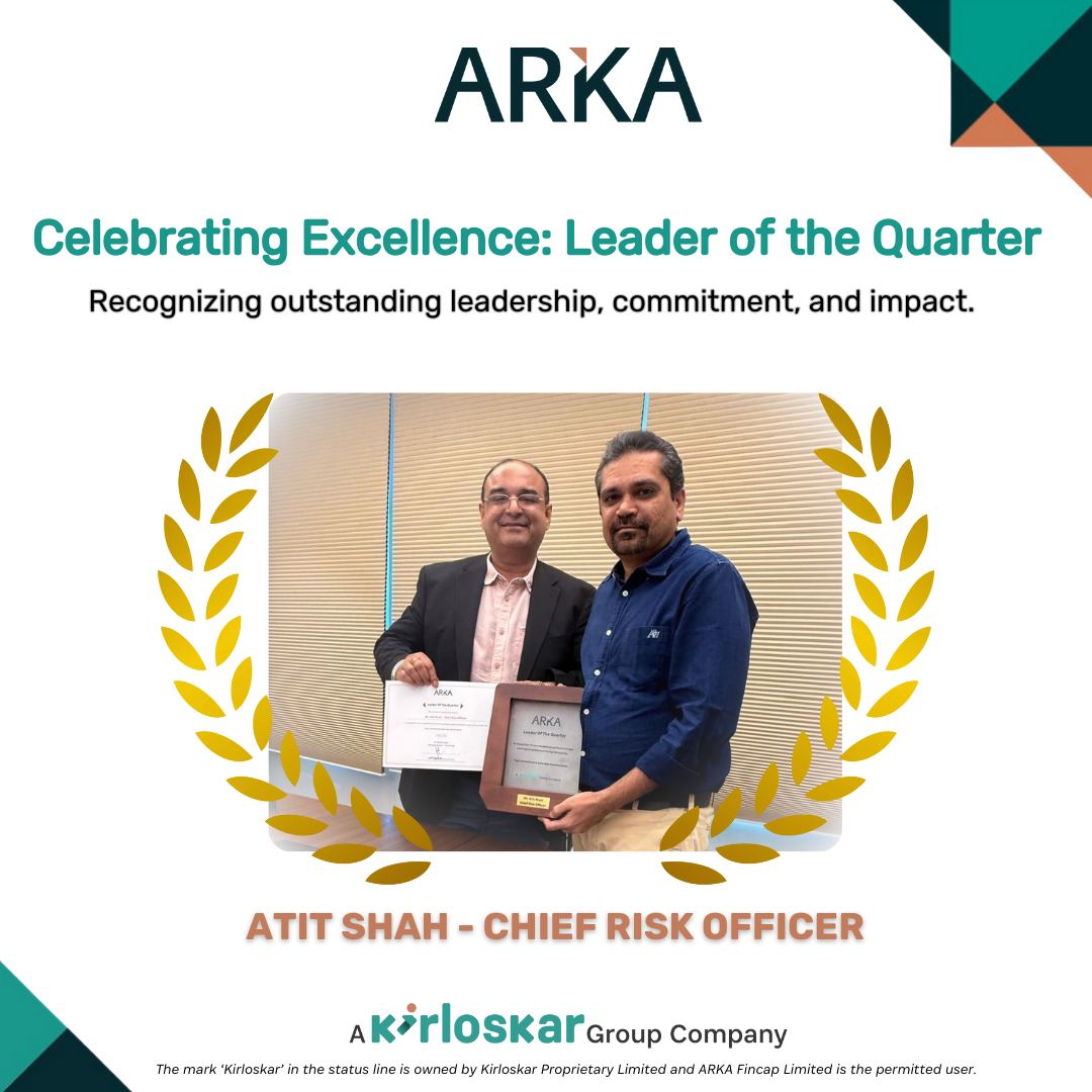 Arka - Congratulations to Mr. Atit Shah, our Chief Risk Officer, for ...