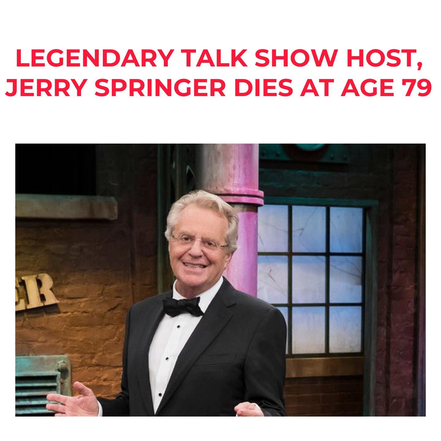 Hot 97.1 SVG - #RIP to the legendary #JerrySpringer who... | Facebook