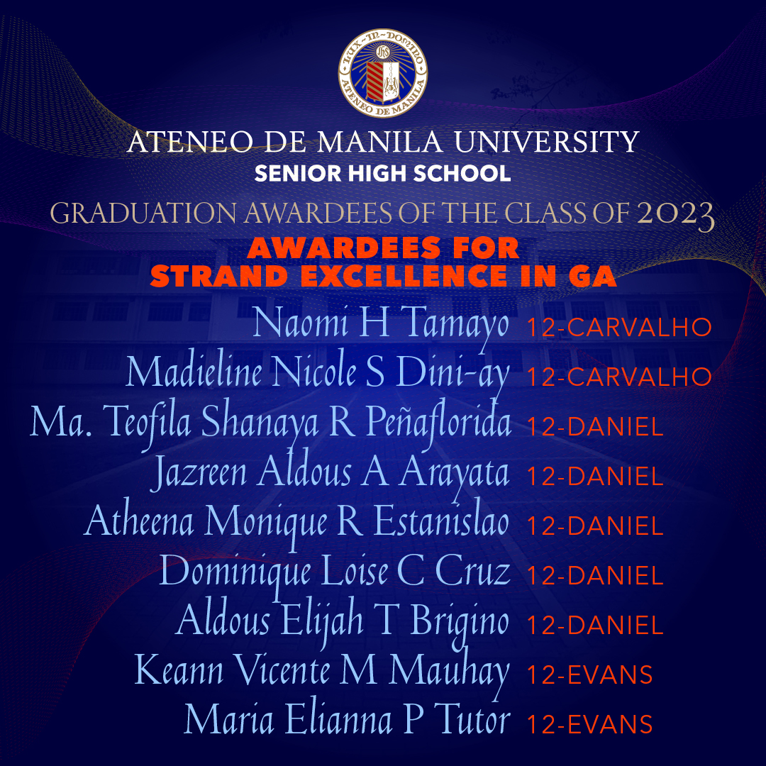 Congratulations to... - Ateneo de Manila Senior High School | Facebook