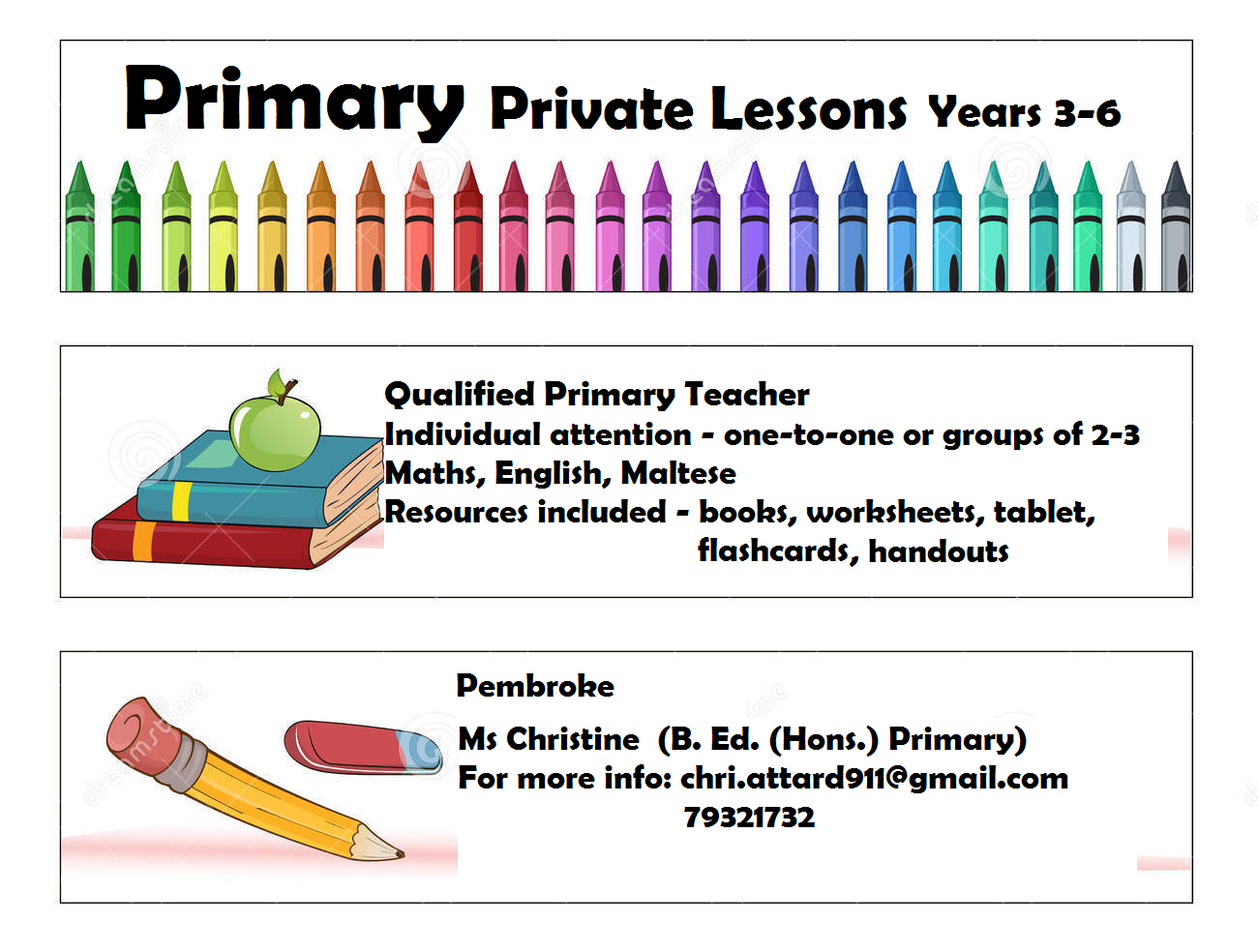 Primary Private Lessons