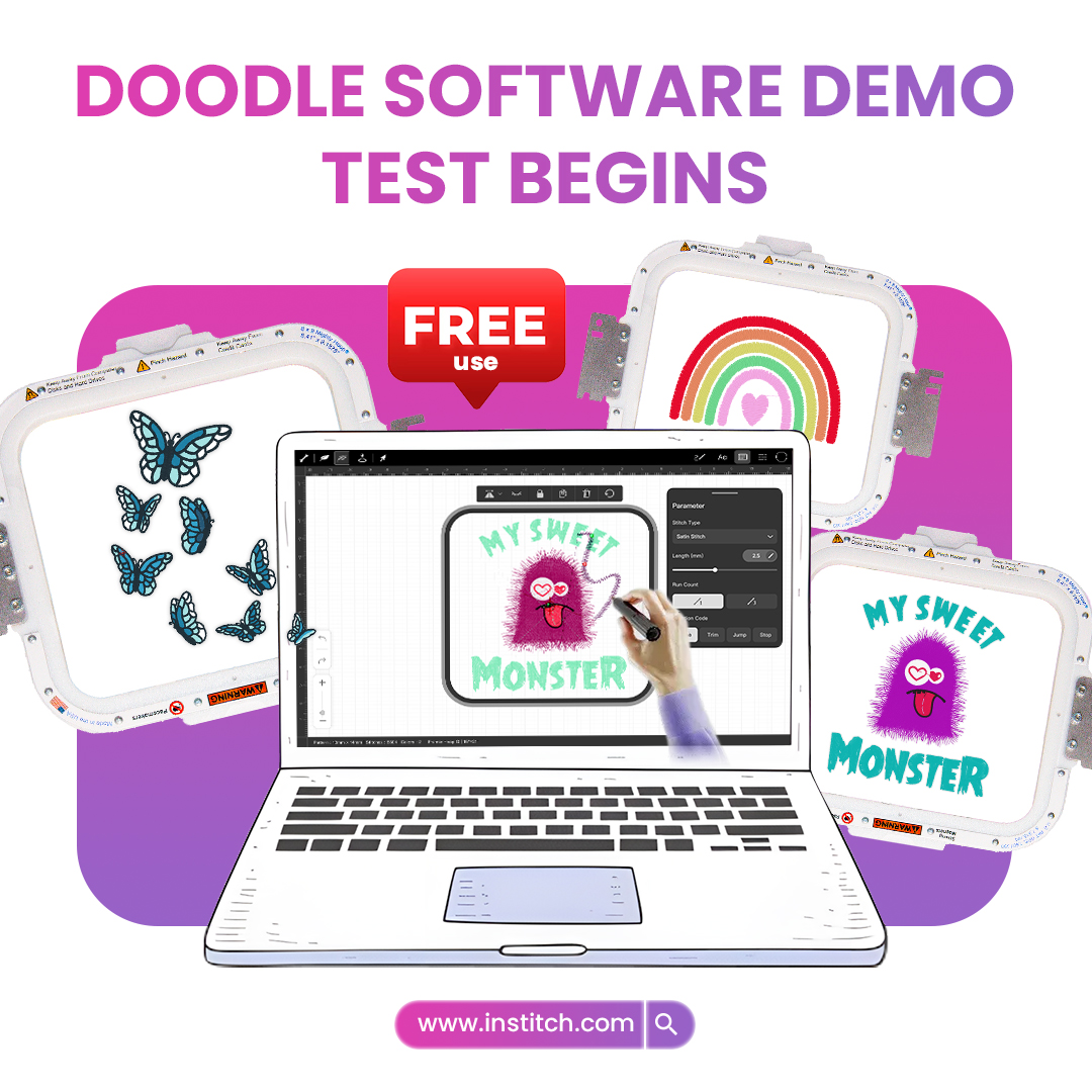 Doodle Software Demo Test Begins！🎊 - BAi Embroidery Machine | Facebook