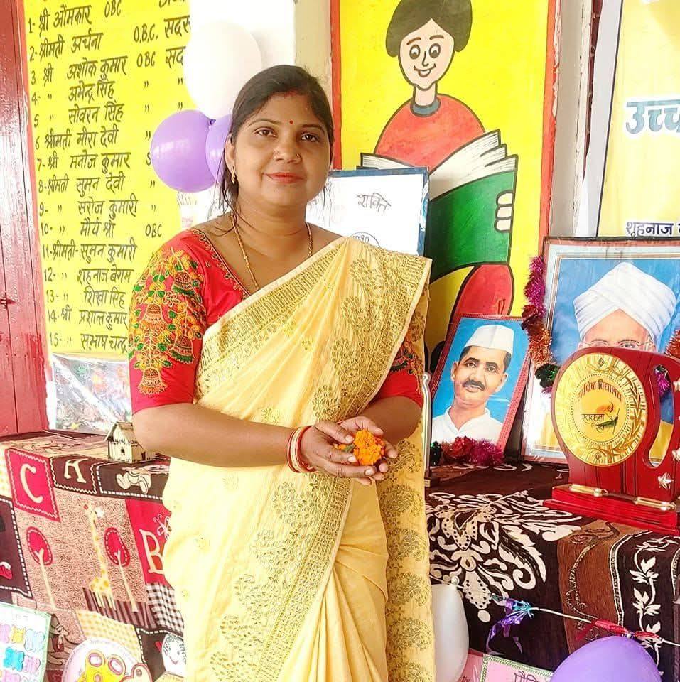 गणित किट के प्रयोग से बच्चों ने कोण के आधार पर त्रिभुज🔺️ के प्रकार को
