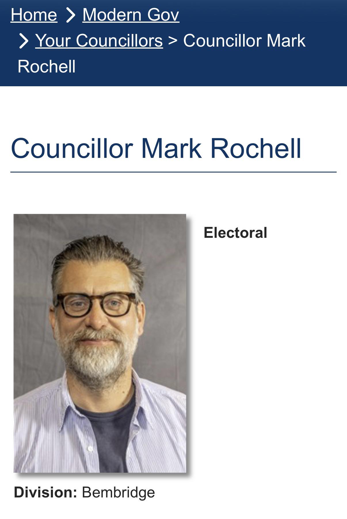 Cllr Mark Rochell Bembridge