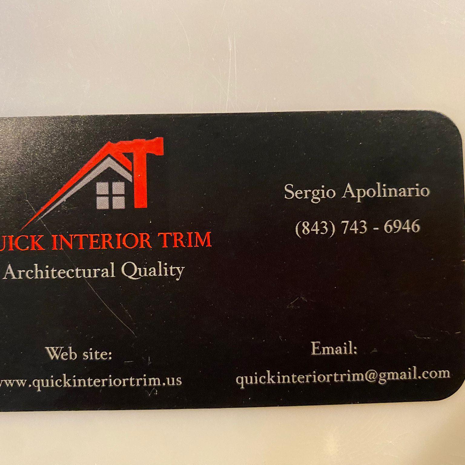 Quick interior trim