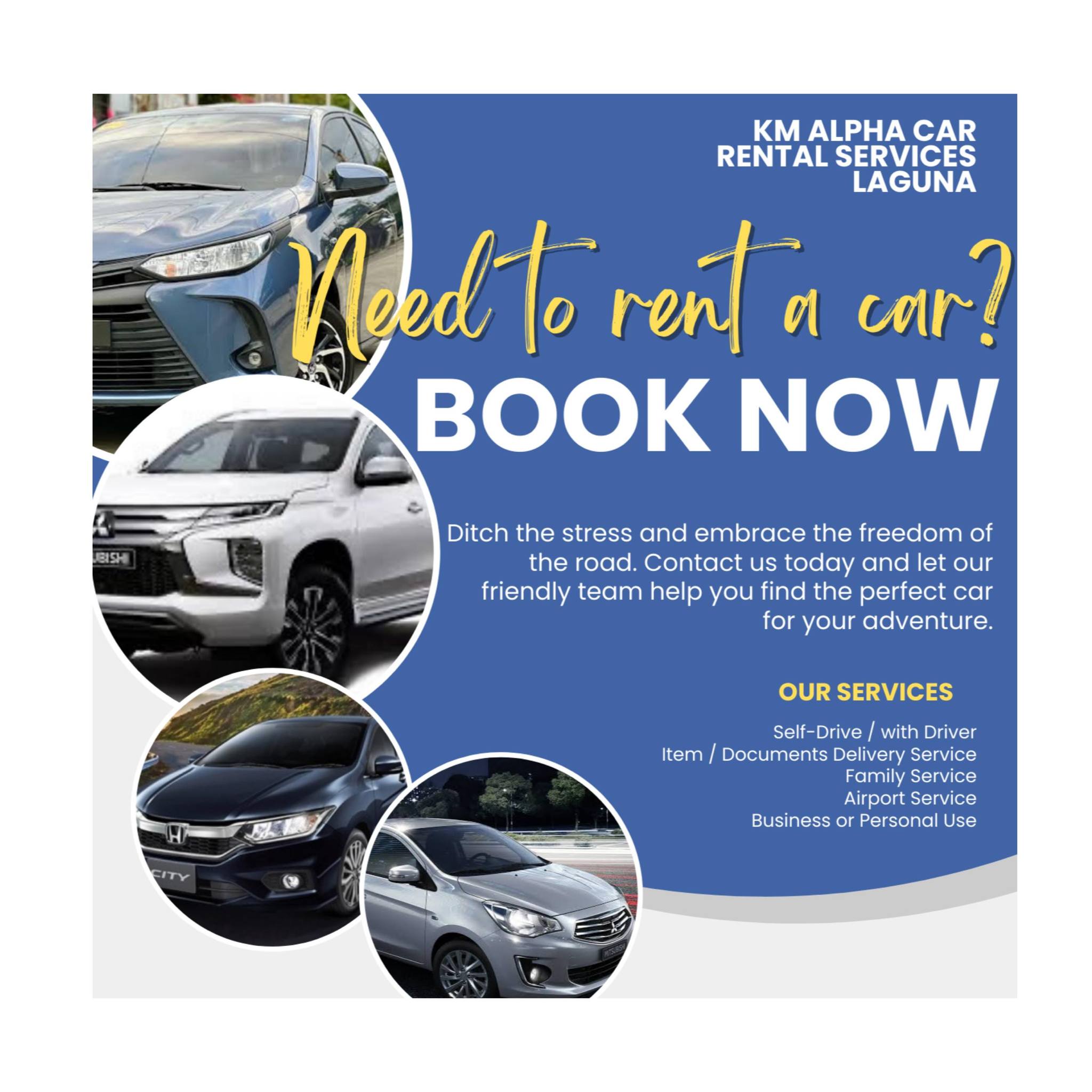 KM Alpha Car Rental Laguna | San Pablo City