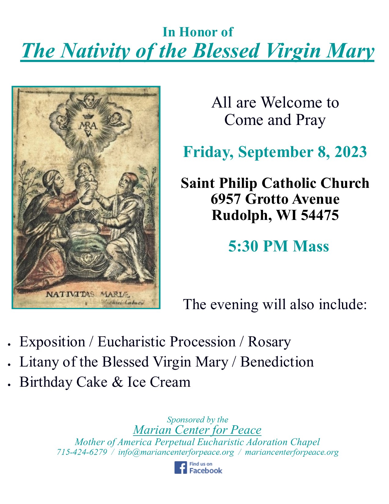 Marian - The Nativity of the Blessed Virgin Mary will be celebrated on ...