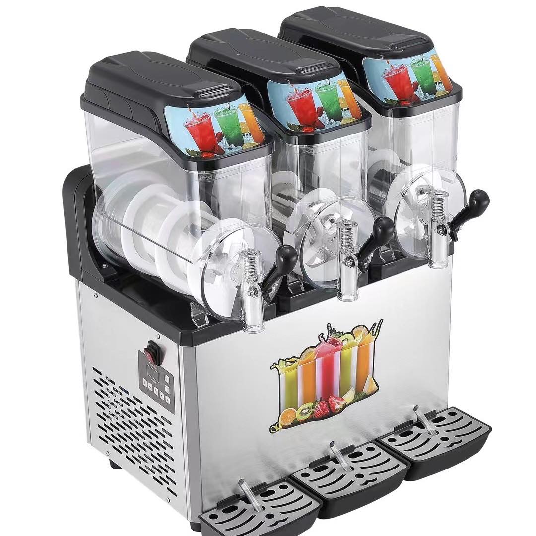 black Tai-steel two tanks slush machine. WeChat:alice525818 WhatsApp ...
