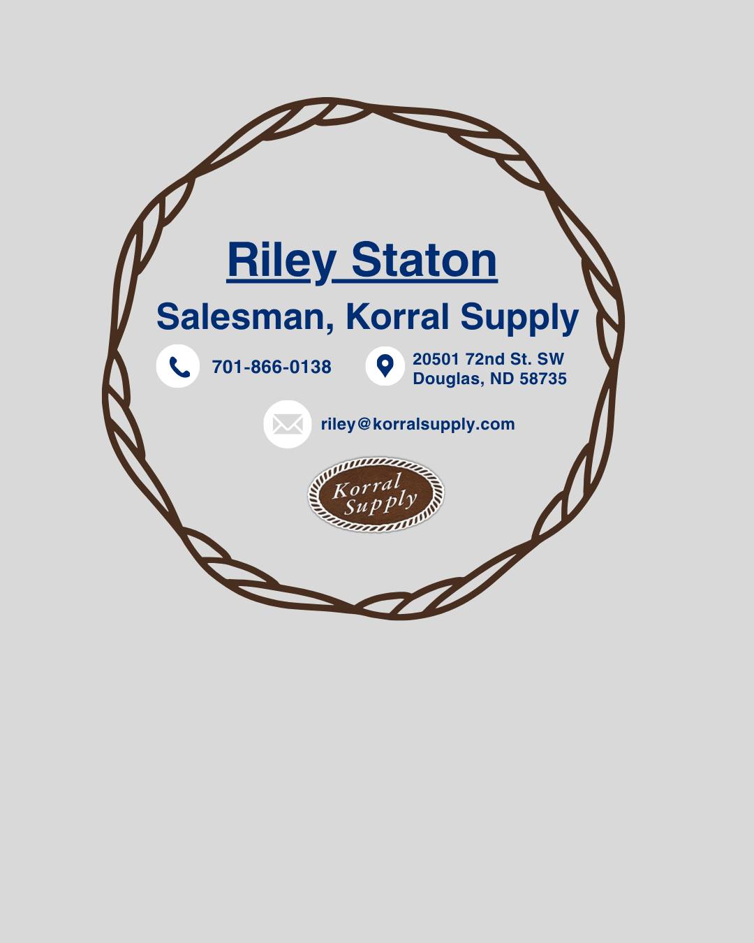 Riley Staton - Korral Supply | Douglas ND