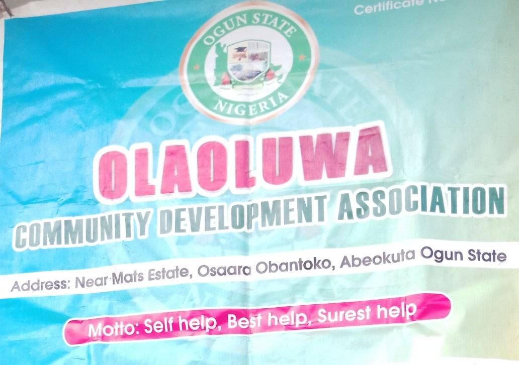 Olaoluwa Community Development Association Obantoko Abeokuta Ogun State