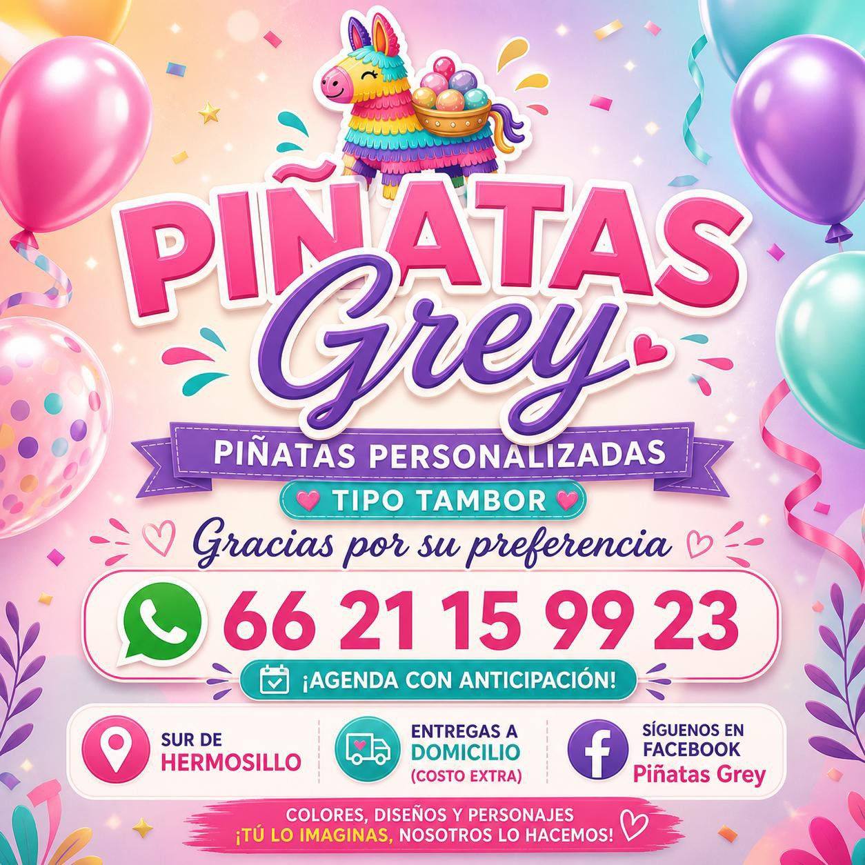 piñatas Grey | Hermosillo