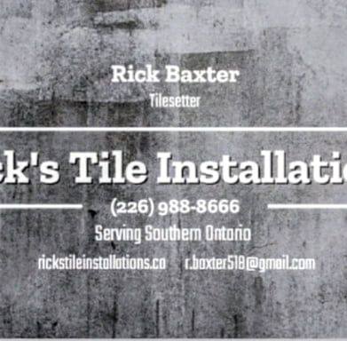 Rick's Tile Installations