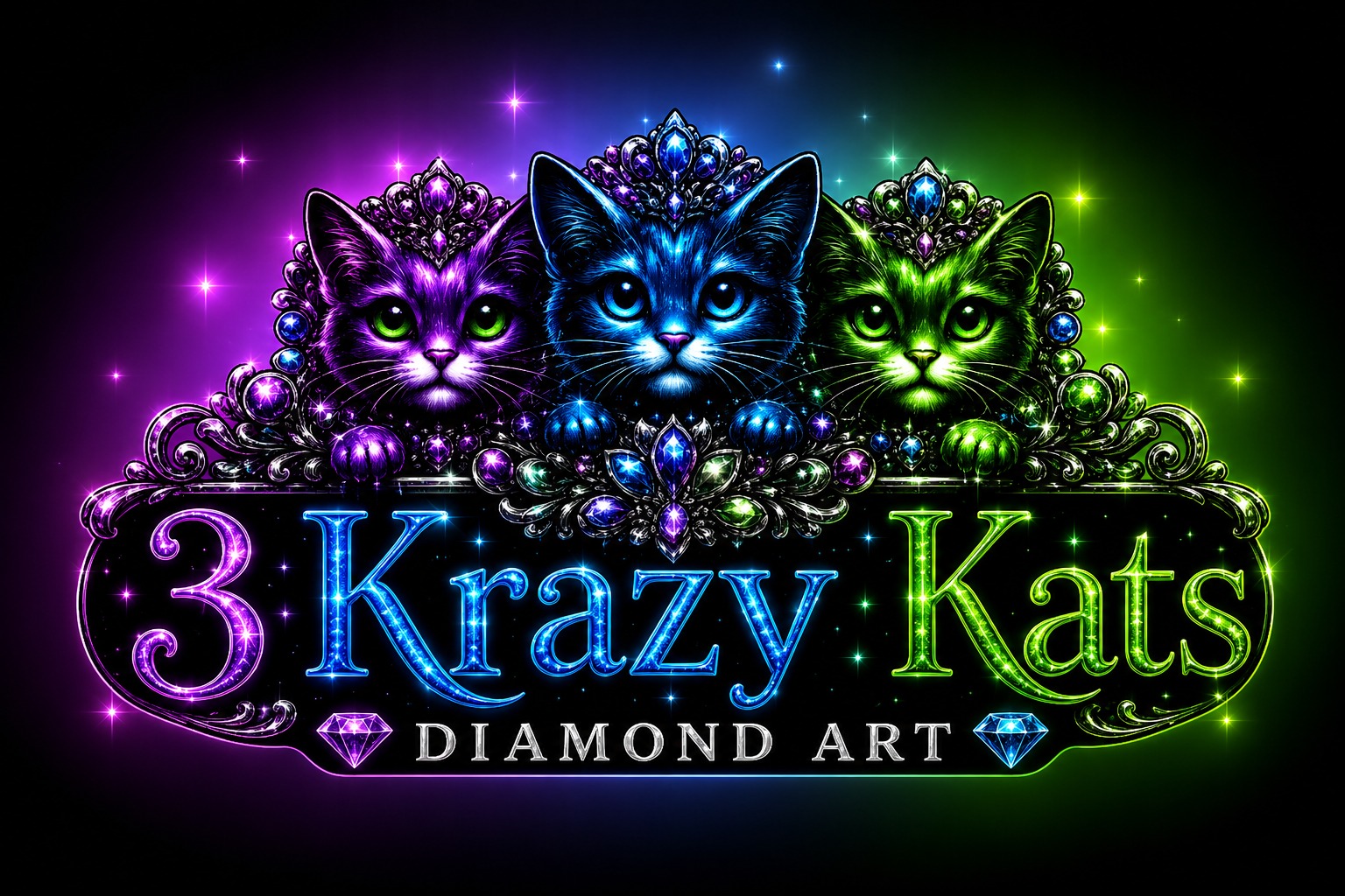 3 Krazy Kats Diamond Art