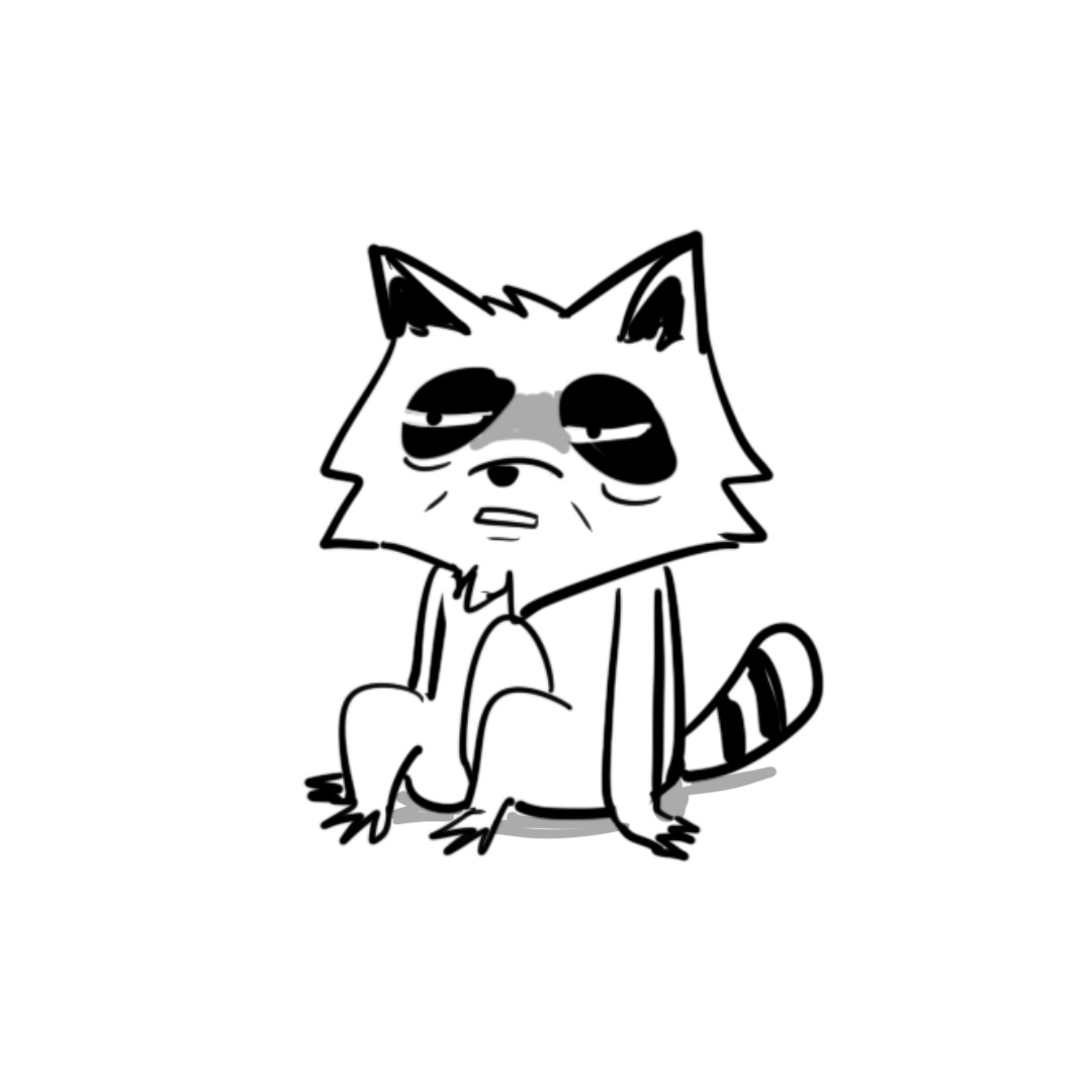 Exhausted Raccoon