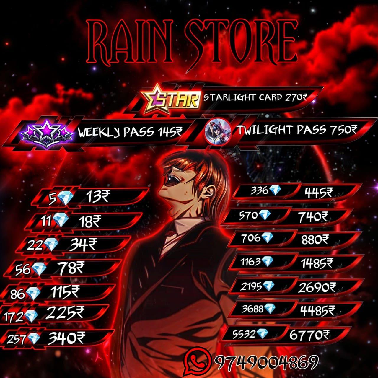 RAIN STORE MLBB