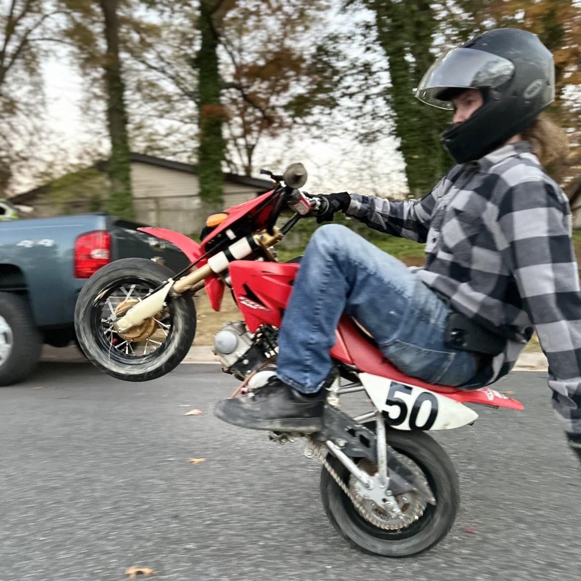Might not be a factory rack but still she's a runner #3wheeler # ...