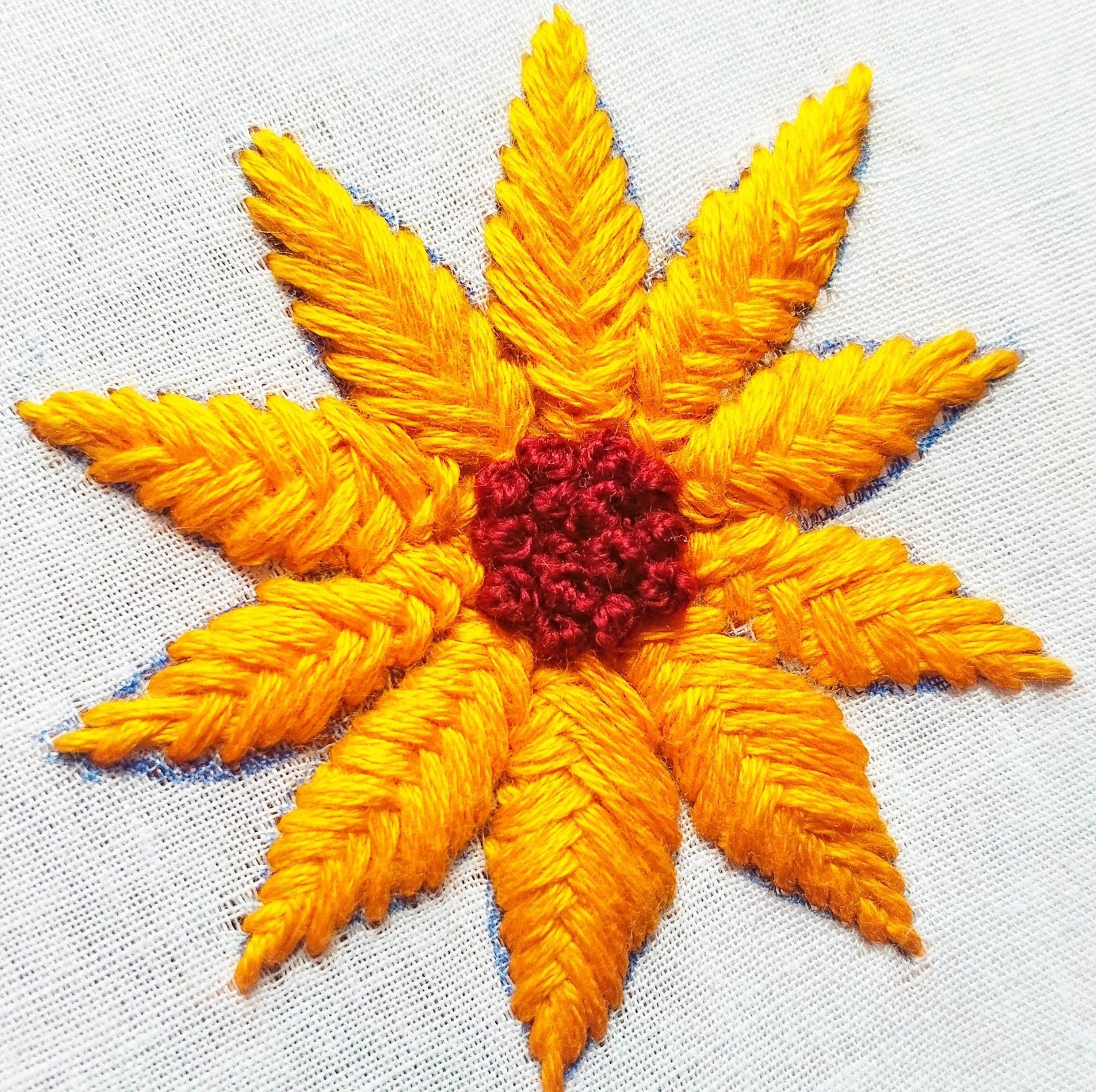 Super easy trendy border line hand embroidery for beginner🪡🔥 #handmade ...